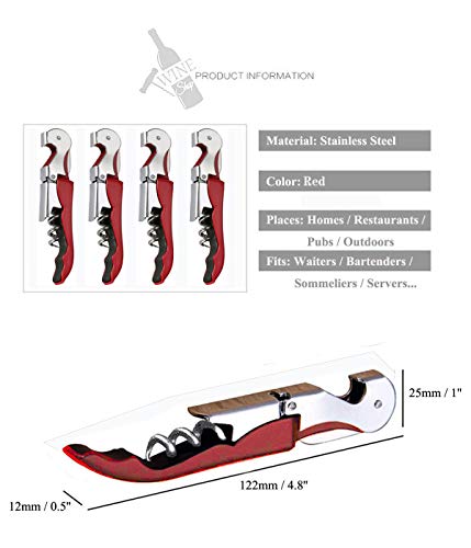 Professional Waiter Corkscrew Wine Openers Set (4 Count)