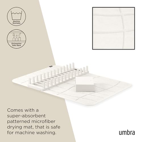 Udry Dish Drying Rack with Microfiber Mat