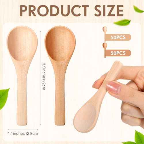 100 Pcs Small Wooden Spoons (100 Count)