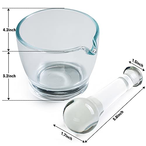 8oz Glass Mortar and Pestle Bowl