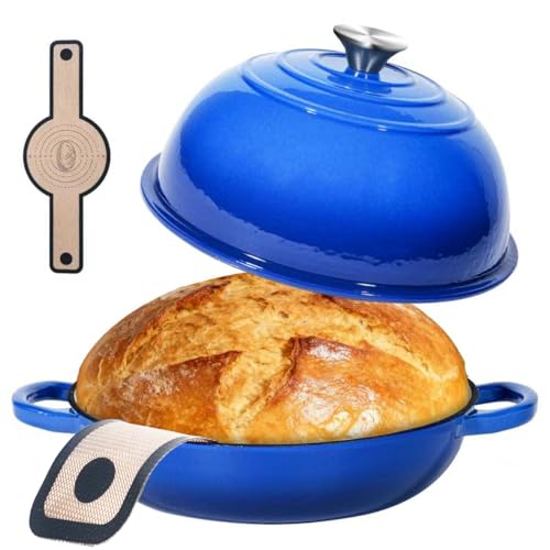 6QT Enameled Cast Iron Dutch Oven For Sourdough Bread Baking