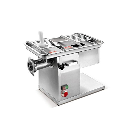 KWS JQ 58 Duo Function Commercial 1950W 2.6HP Electric 5mm Fresh Meat Cutter + Stainless Steel Meat Grinder All in One Grinding and Slicing Machine for Restaurant