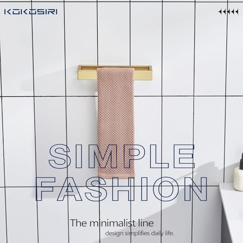 Towel Rings Brushed Gold Hand Towel Bars 9 (2 Count)