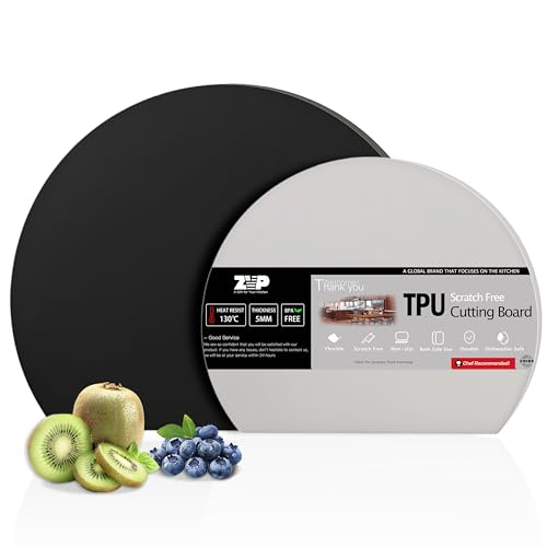 Thick Silicone TPU Cutting Board Mats for Kitchen (2 Count)