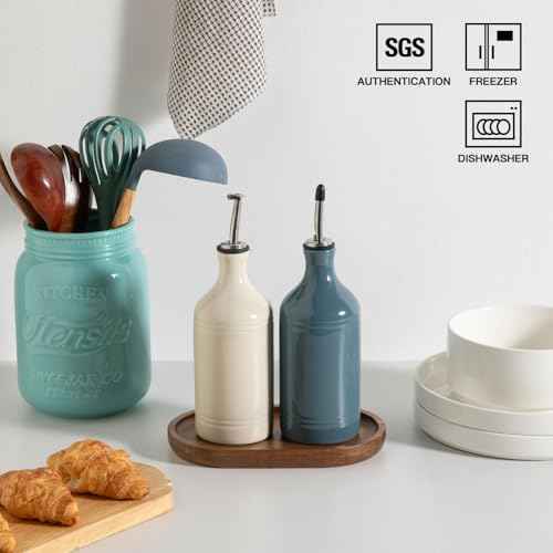 Sweejar Ceramic Olive Oil Dispenser Bottle Set