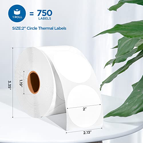 2 Inch Circle Thermal Sticker Labels