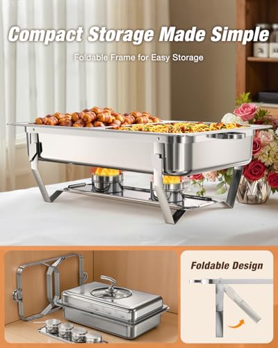 Rectangular Chafing Dishes for Buffet with Glass Lid