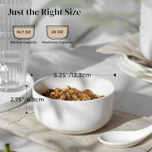White Ceramic Bowls Set of 6 (6 Count)