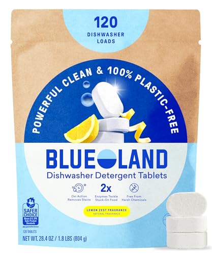 100% Plastic Free Dishwasher Detergent Tablets (120 Count)