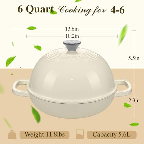 Enameled Round Cast Iron Bread Oven