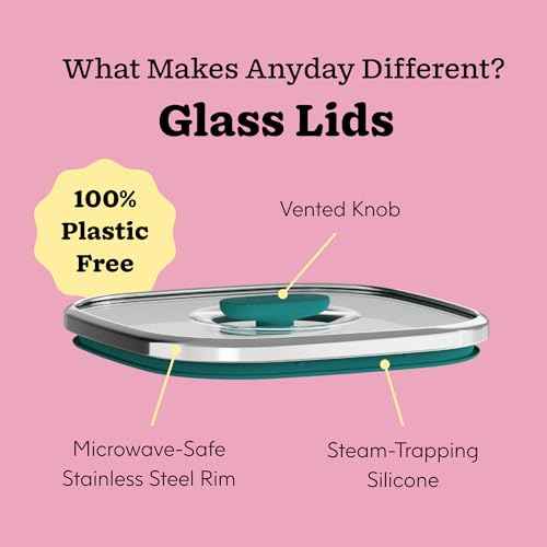 5.5 Cup Square Glass Food Storage with Lid