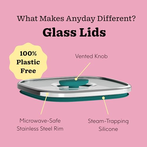 5.5 Cup Square Glass Food Storage with Lid