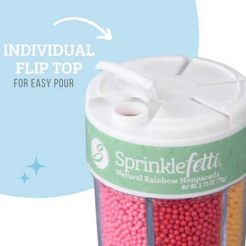 Dye Free Rainbow Nonpareils 6 Cell Variety (2.75 Ounce)
