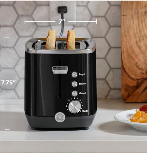 2 Slice Black Stainless Steel Toaster