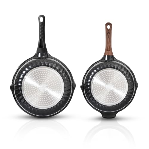 4QT Sauce Pan & 12.5IN Skillet Set with Lids (2 Count)