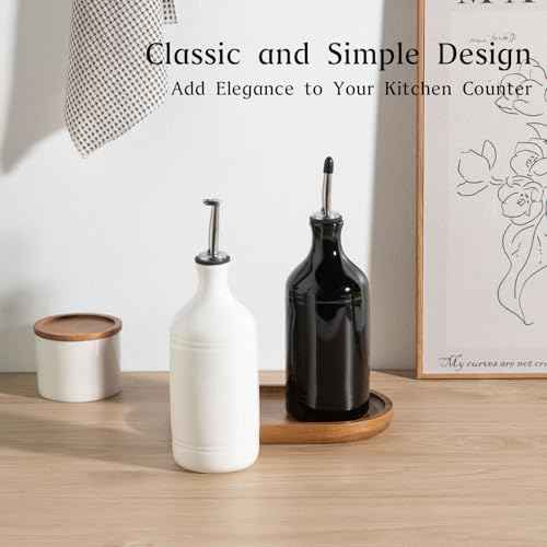 Sweejar Ceramic Olive Oil Dispenser Bottle Set