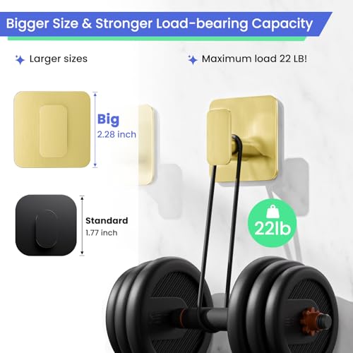 Gold Hooks for Hanging Heavy Duty (4 Count)