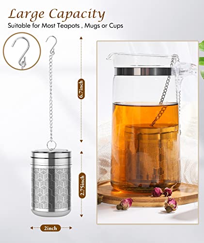 2 Pack Large Tea Infuser 304 Steel Fine Mesh for Teapots & Mugs (2 Count)
