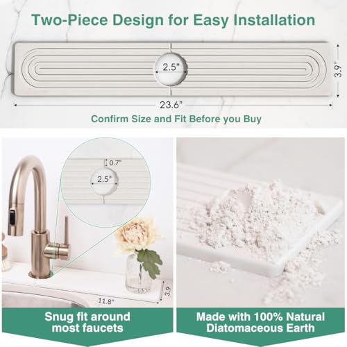 Drying Stone Faucet Tray for Kitchen Sink