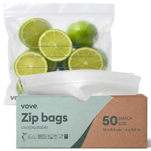 Compostable Snack Zip Bags 50 Count