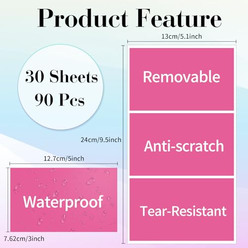 Removable Colored Labels Stickers