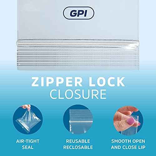 GPI 7" x 10" Zip Bags (1000 Count)