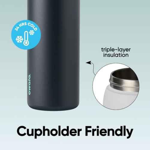 FreeSip Stainless Steel Water Bottle 40 oz Foggy Tide