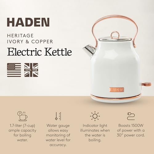 Heritage 1.7 Liter Stainless Steel Electric Kettle