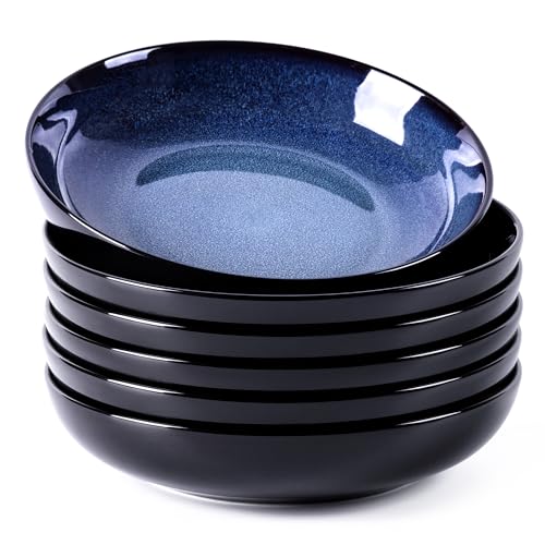9.0" Ceramic Pasta Bowls Set of 6 (6 Count)