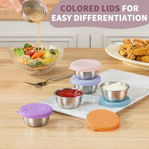 8 Pack 1.6 Oz Small Salad Dressing Containers To Go (8 Count)