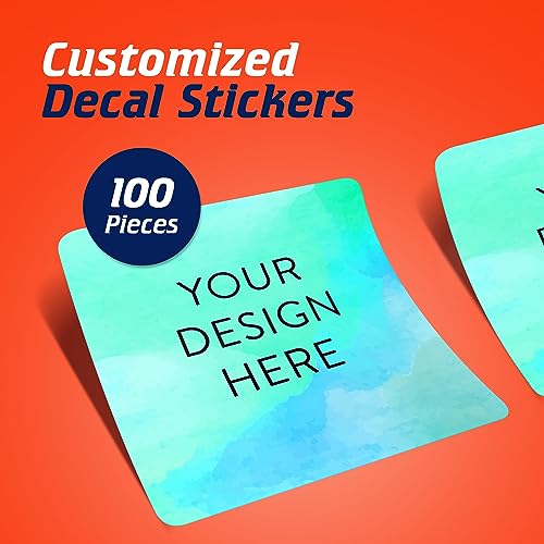 100 Custom Vinyl Stickers (100 Count)