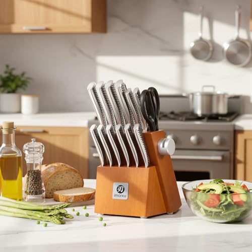 14 Piece Japanese Gyutou Stainless Steel Kitchen Knife Set (14 Count)