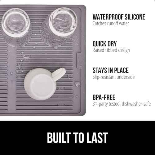 Patented BPA Free Silicone Dish Drying Mat