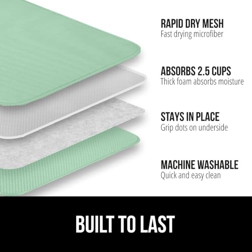 Ultra Absorbent Microfiber Dish Drying Mat (2 Count)