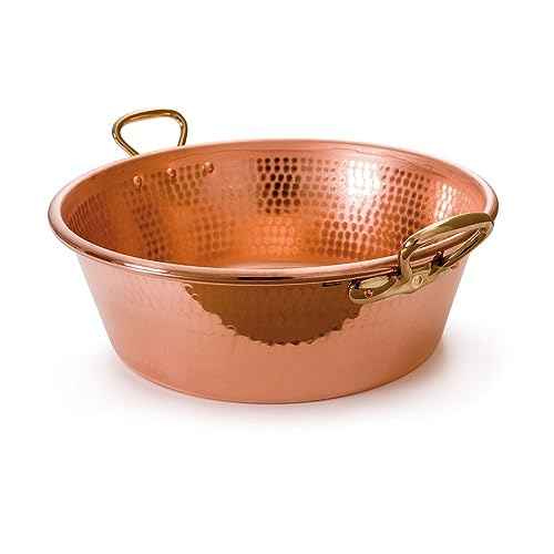 M'Passion 1.2mm Hammered Copper Jam Pan With Brass Handles