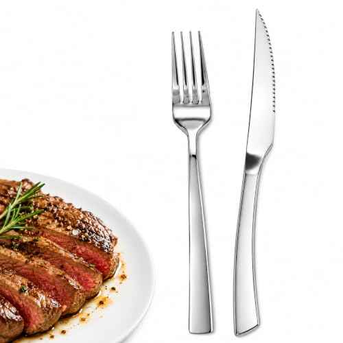 12 Piece Steak Knife and Fork Set for 6