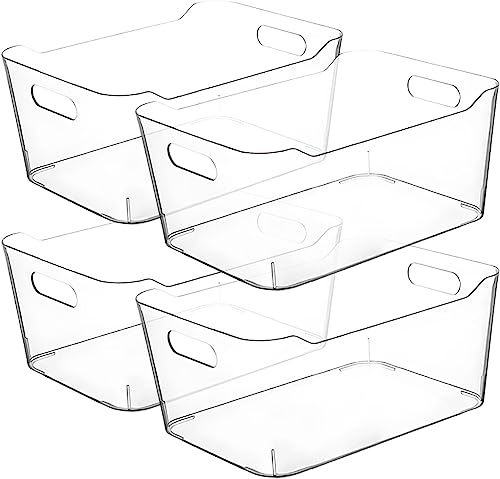 Clear Extra Large Plastic Storage Bins (4 Count)