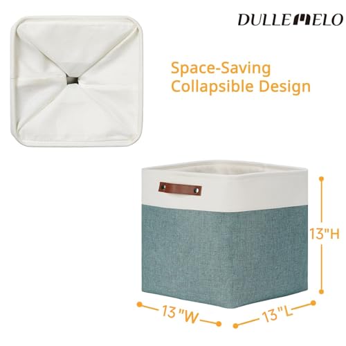 Storage Bins 4 Pack Of 13x13x13 Decorative Storage Cube Bins Suit Office (4 Count)