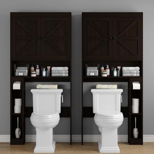 32.3''W Over The Toilet Storage Cabinet with Barn Doors