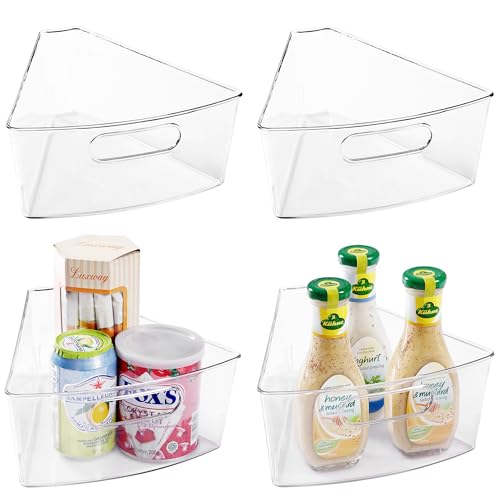 Lazy Susan Cabinet Organizer Bins for Kitchen 4 Pack (4 Count)