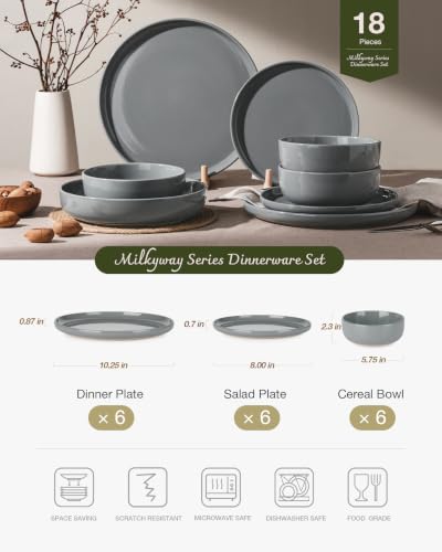 Milkyway 18 Piece Stoneware Dinnerware Set