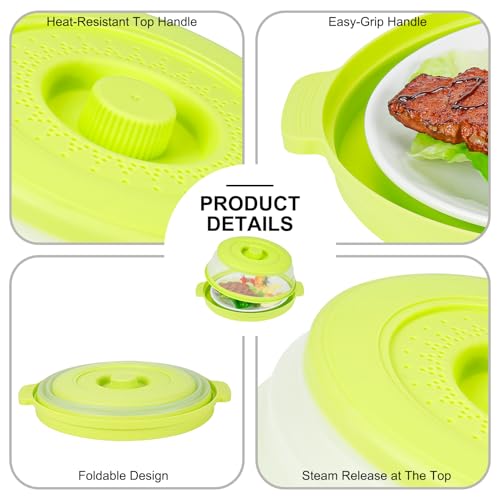 10.7 Inch Microwave Food Cover with Heat Insulation Mat