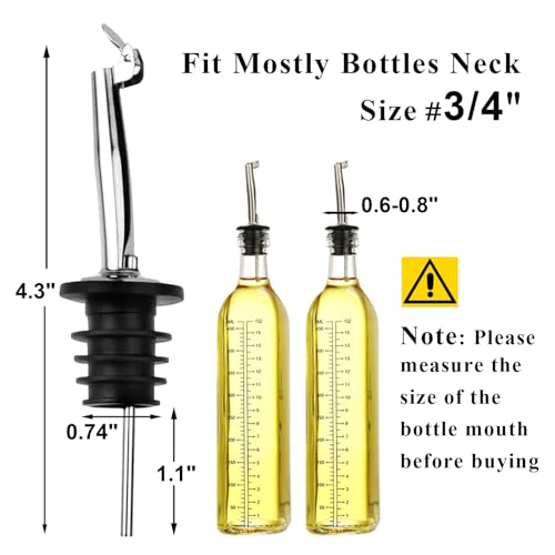 4 Pack Oil Pourerswith Flip Top