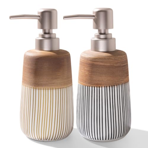 2 Pcs Ceramic Soap Dispenser Set