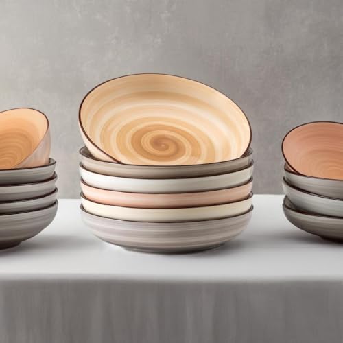 6 Pack Ceramic Pasta Bowls