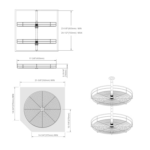 Dowell 18" Round Lazy Susan