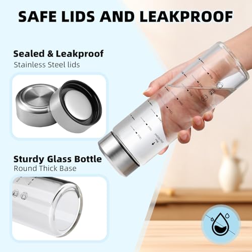 Glass Juice Bottles 6 Pack 20 oz (6 Count)