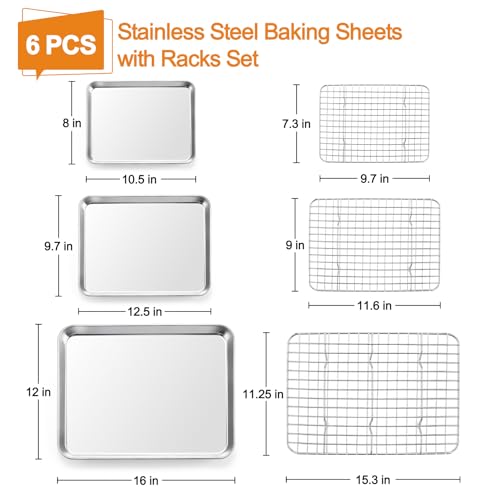 Baking Sheet with Rack (6 Count)
