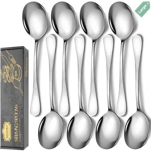 Stainless Steel Serving Spoons Set (8 Count)