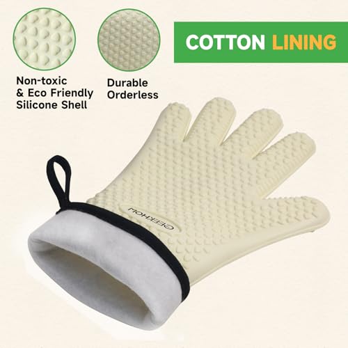 BBQ Gloves Heat Resistant Oven Mitts (2 Count)